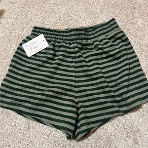 Daily Drills Green Striped Athletic Shorts m/l warmest wishes drop
